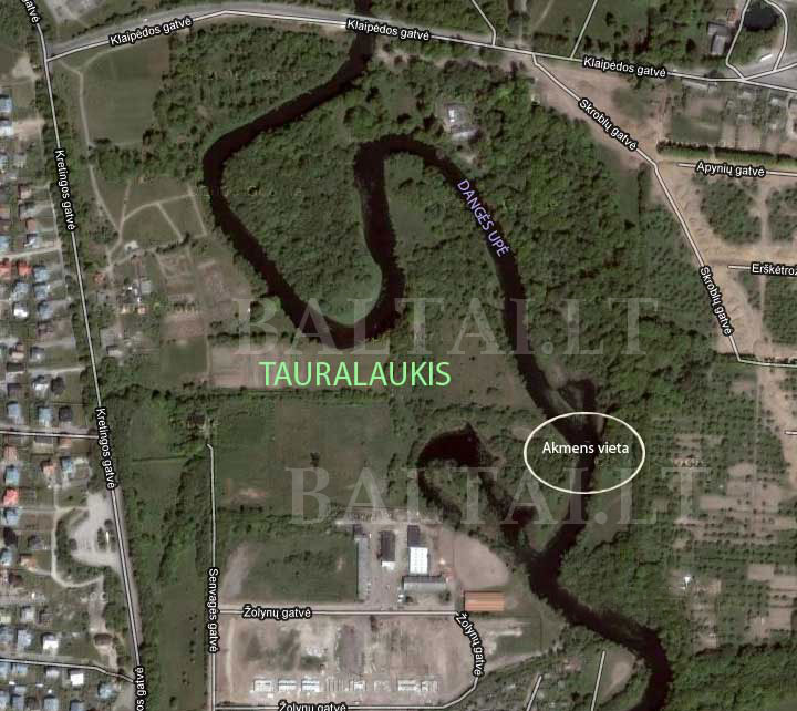 TauralaukiO schema Tauralaukio akmens vieta, Klaipėdos mikrorajonas