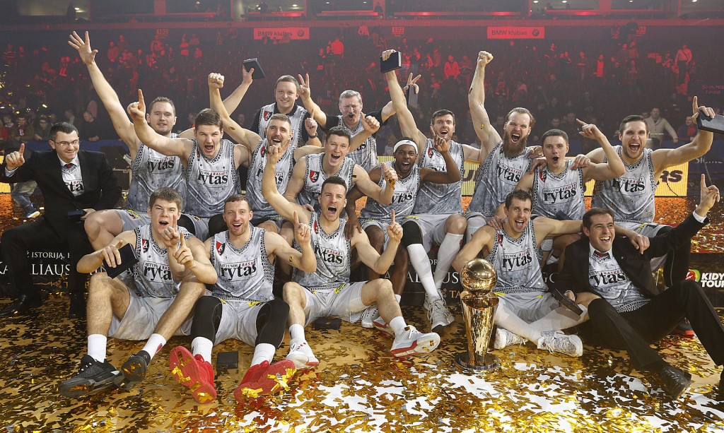 L.Kulbio nuotrauka. Vilniaus "Lietuvos rytas" - Karalaius Mindaugo taurės laimėtojas